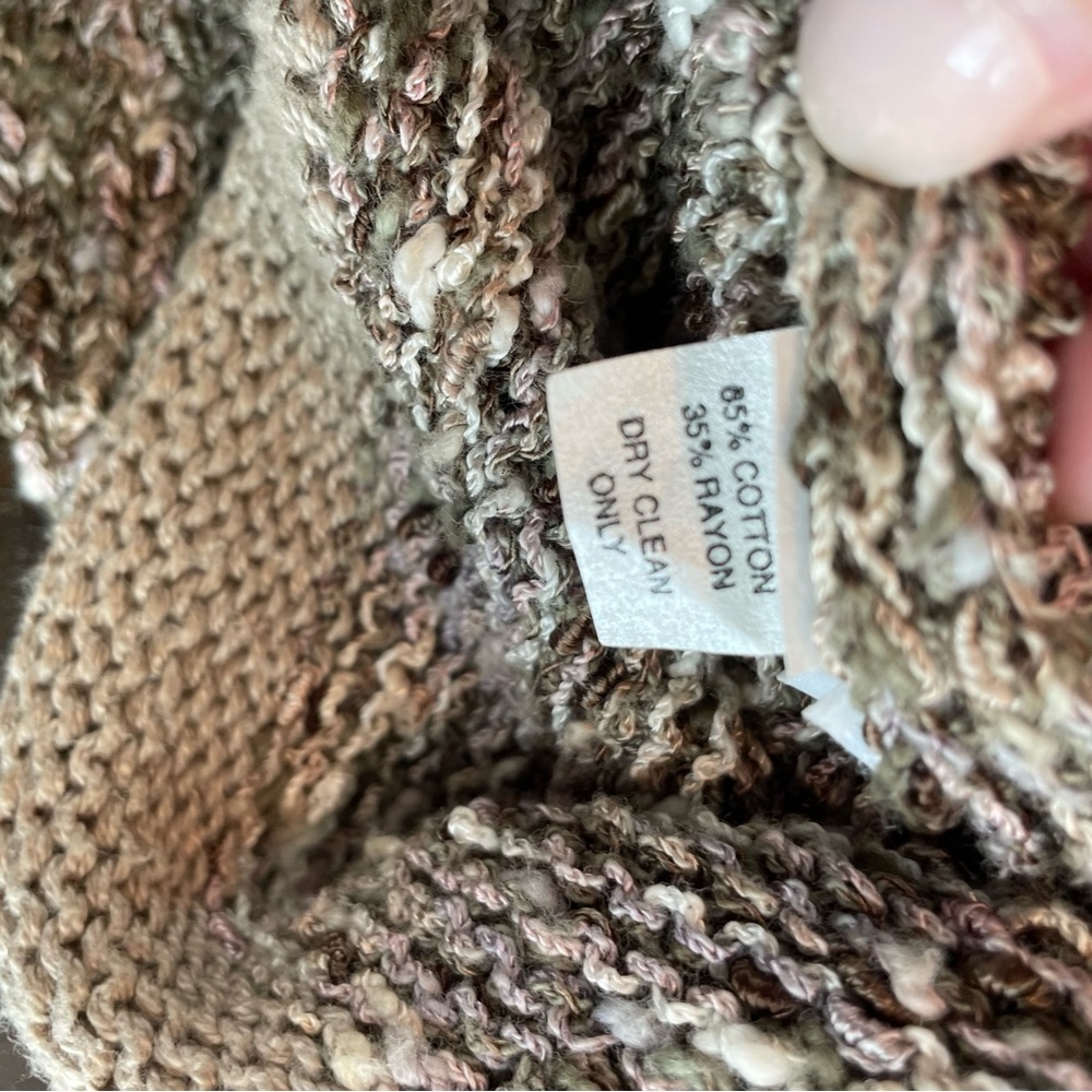Vintage Norse Themed Brown Knit Button-Up Sweater Vest Large Made in USA - Picture 6 of 7